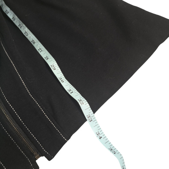 Laundry Black & White Utility Dress Front Zip Buckles Size 4 - Picture 8 of 8